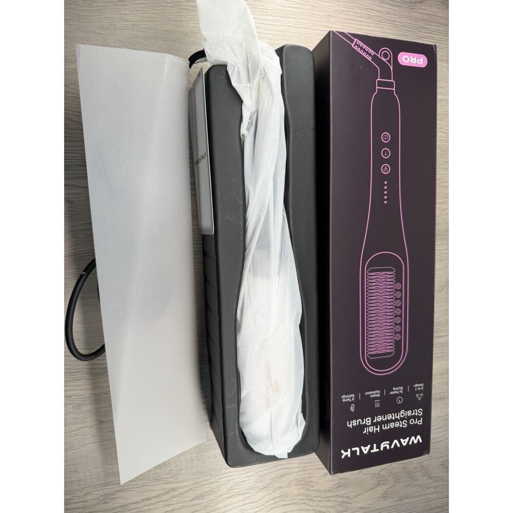 Wavytalk Pro Steam Hair Straightener Brush, Steamline Pro 3 in 1 Straightener